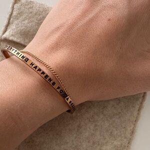 Mantra Band “Everything happens for a reason” cuff bracelet